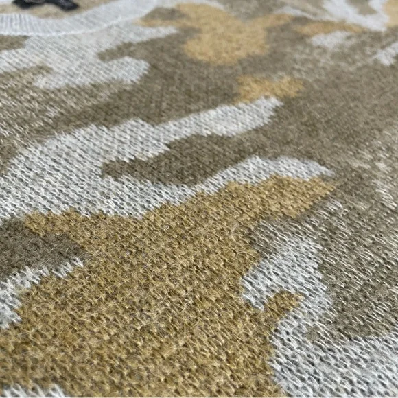 Banana Republic Wool Mohair Cotton Blend Camouflage Crewneck Sweater - Picture 8 of 16